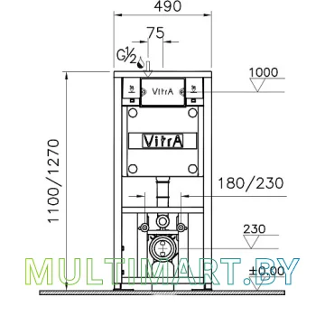 Унитаз Vitra S20 9004B003-7204 картинка 9